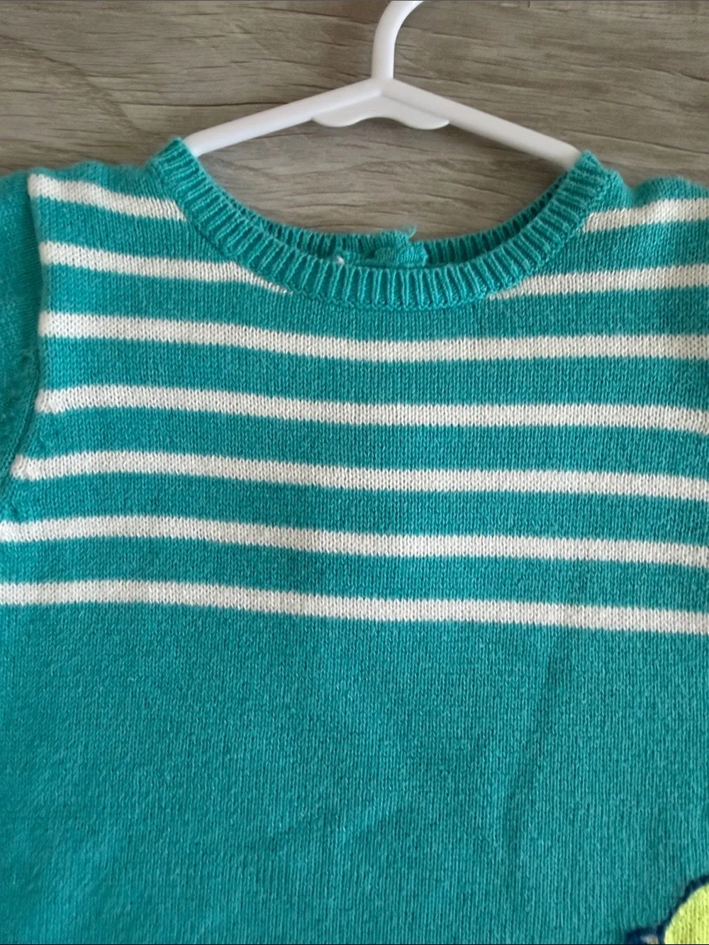 Gymboree Girls' Teal & Lime Bird Knit Dress